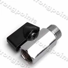 DZ1322 1/4" Bsp Ball Valve Chrome Brass Tap Male to Female Air Compressor Hose