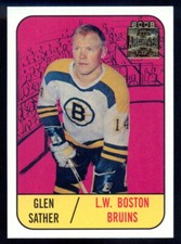 1967-68 Topps NHL Hockey #38 Glen Sather RC MINT Boston Bruins Rookie Reprint