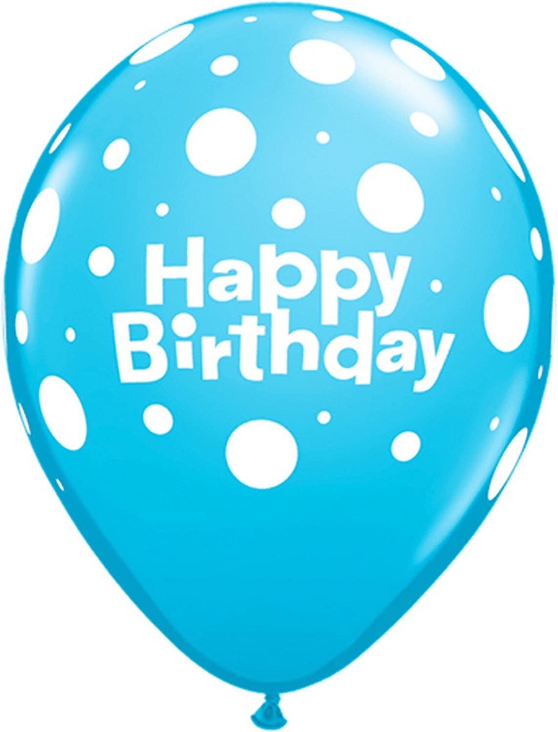 11inch Happy Birthday Polka Dot Tropical Assorted Latex Balloons x6