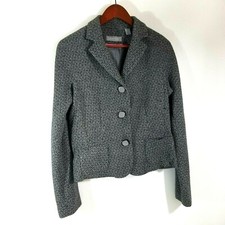 Liz Claiborne Women's Size 12 Tweed Wool Blend 3 Button Jacket Blazer Pockets