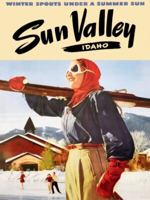 Sun Valley Idaho Snow Skiing Theme NEW METAL SIGN: 9x12'' & Free Shipping