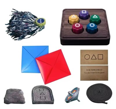 Gonggi Gong-ji Dice Jacks Squid Game Traditional Flying Stone Game Complete Set