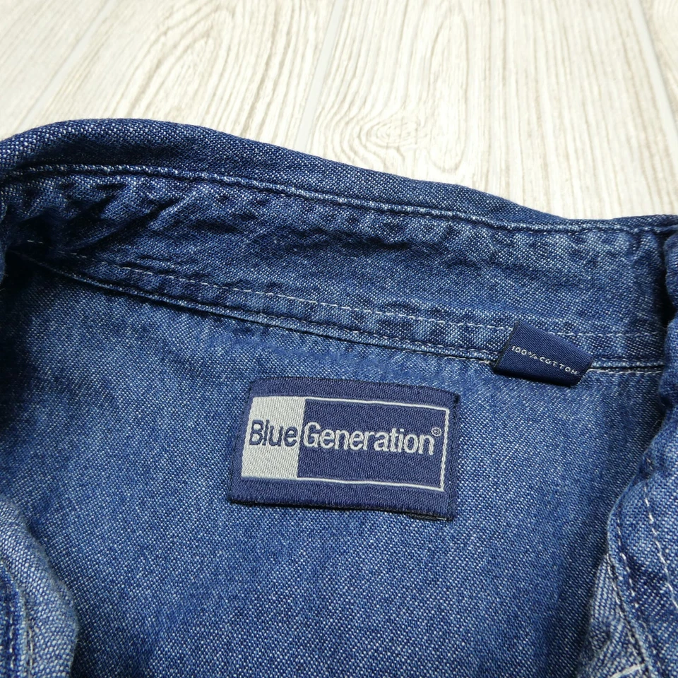 Matco Tools Chambray Shirt Adult Medium Button Up Cotton by Blue Generation - Image 3 of 4