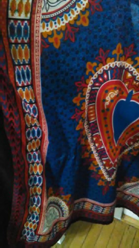 Vestido caftán estampado de bloques étnico festival encubrimiento de playa India TALLA ÚNICA se adapta a la mayoría - Imagen 4 de 5