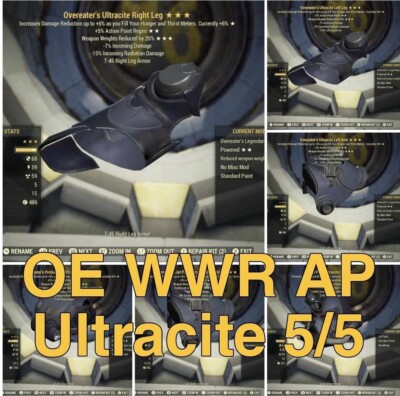 PS4/PS5 OE Overeaters WWR AP Ultracite Matching Power Armor Set
