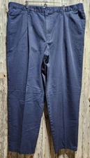 men's CINTAS Comfort Flex Industrial uniform Work Pants Navy Blue 44x30