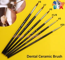 6pcs Dental Porcelain Brush Pen Glaze Ceramic Brush Pen Dental Technician Tools