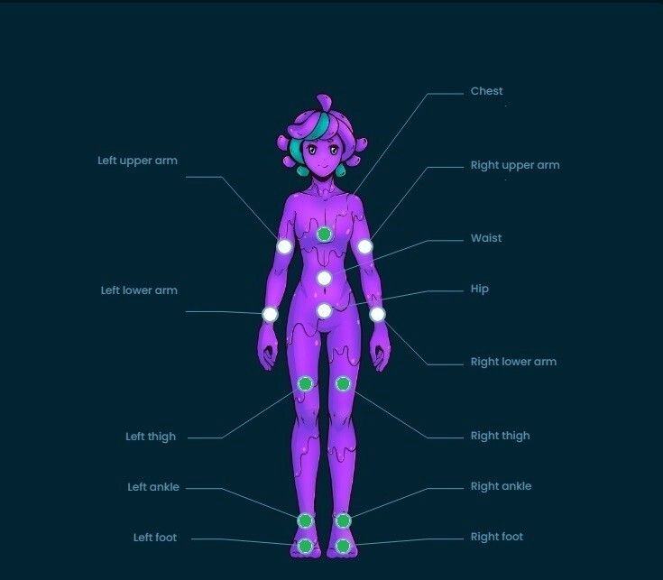 Slimevr Compati Full Body Tracking FBT VRCHAT VR 6 Trackers