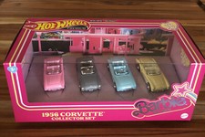 Barbie The Movie Hot Wheels 1956 Corvette Metal Real Riders Collector Set