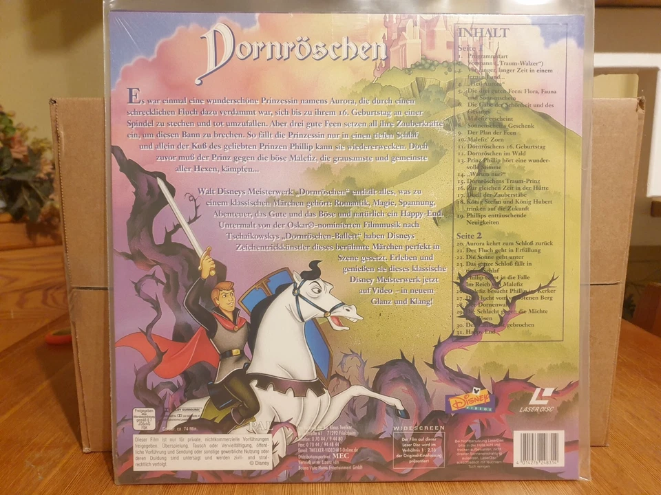 Laserdisc Dornröschen Pal deutsch Widescreen Edition - Bild 2 von 2