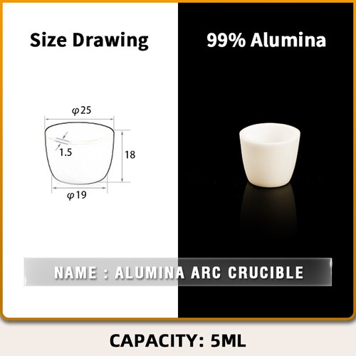 99% Alumina arc crucible without cover (Thermostability 1600-1750℃) - Picture 7 of 18