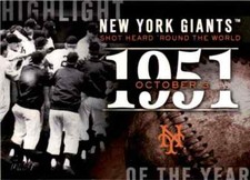 2015 Topps Series 1 Highlight of the Year Bobby Thompson H-7 New York Giants 