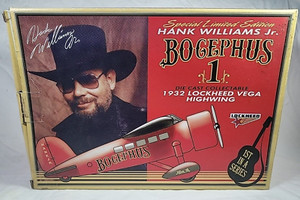 1932 Lockheed Vega Highwing Airplane Bank Bogephus Hank Williams Jr. NIB