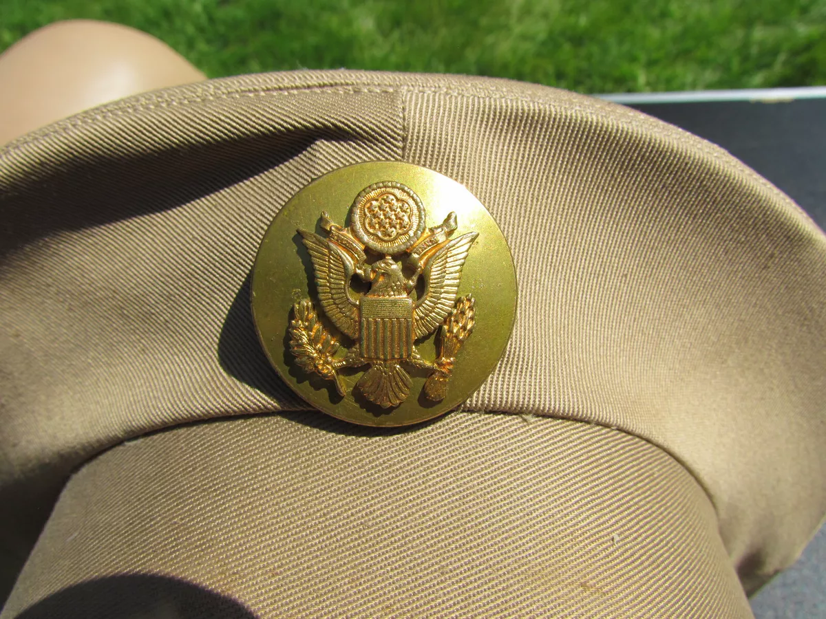 Casquette under Below Officer Chino US Army WW2 Original 39 45