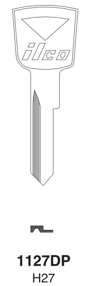 Llave en blanco enchapada en oro Ford Falcon 1127DP H27 todos los modelos 1961-1965 vintage nueva de colección Foto 3 de 4