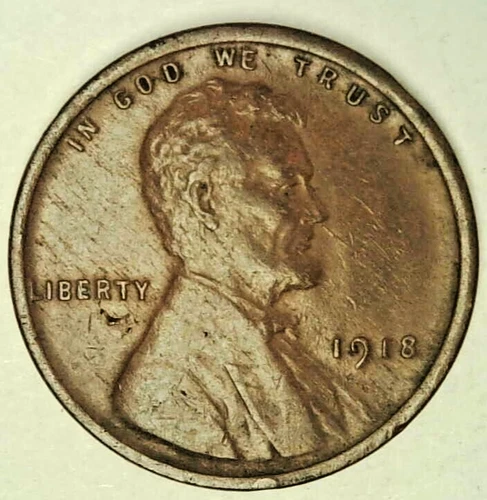 1918 (P) Lincoln Wheat Cent Extra Fine Penny XF CR-196