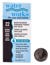 Water Works Permanent Powder Hair Color 22 Brown Black 0.21oz