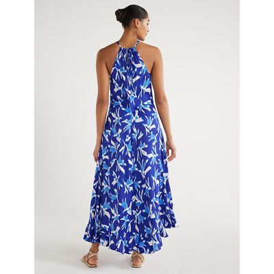blue scrunched dress Amaryllis Blue Ruched Drawstring Hem Mini Dress
