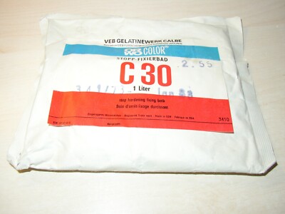 ORWO COLOR Stopp-Fixierbad C30, für 1 Liter, in Originalverpackung, DDR 1988