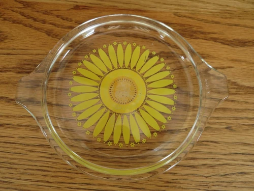 Vintage Pyrex Daisy Replacement Lid 470-C RARE Printed on Wrong Side