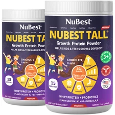 NuBest Tall Growth Protein Powder - Bone Growth Support (Chocolate) - Pack 2