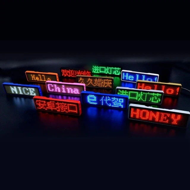 Bluetooth Compatible Scrolling Mini LED Sign LED Name Badge Tag. - Image 4 of 4