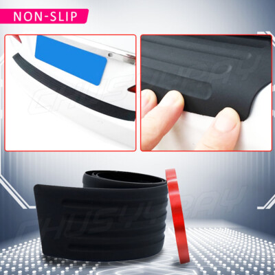 Accessories Rubber Sheet Car Rear Guard Bumper 4D Sticker Panel Protector US