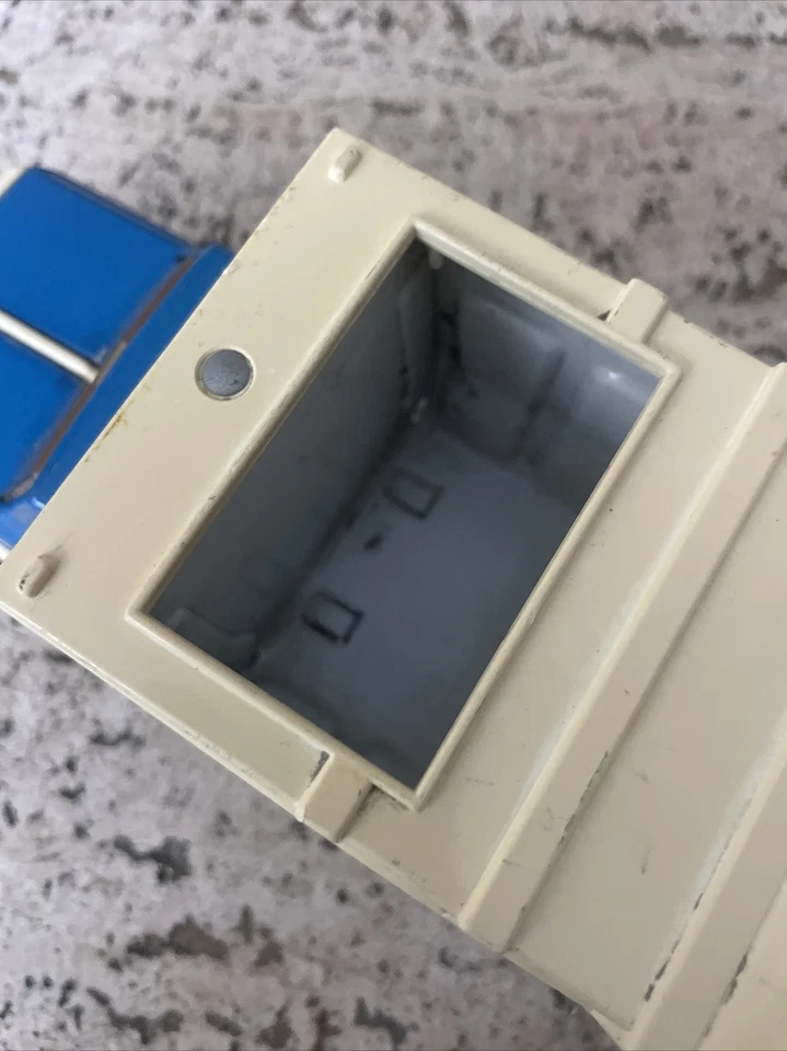 Camión de basura/volteo Tonka Corp de metal azul y blanco vintage Foto 4 de 4