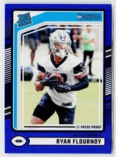 2024 Donruss #356 Ryan Flournoy Press Proof Blue Dallas Cowboys