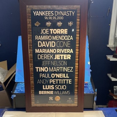 Steiner Collectibles New York Yankees dynasty Framed Art with Original Dirt COA