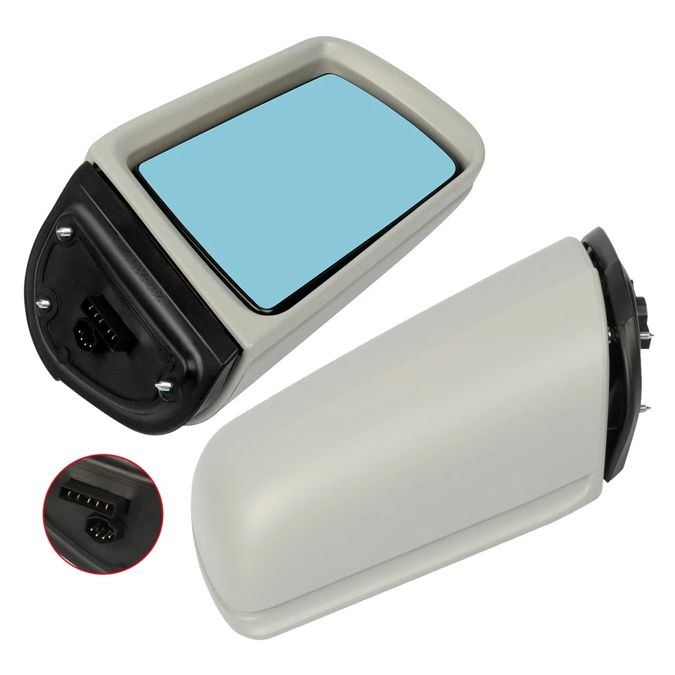 Par de espejos retrovisores para Mercedes Benz Clase E 1996-1999 eléctrico plegable térmico gris memoria Foto 2 de 4