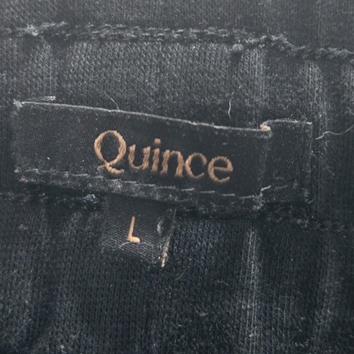 Quince Jogger Black Pants Womens Tapered Size Large Elastic Waist Drawstring - Picture 8 of 10