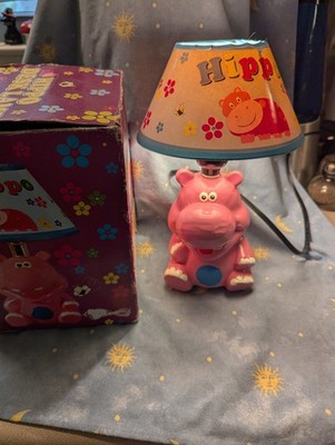 Vintage Pink Hippo Desk Lamp For Kids Room Tested Works In Box