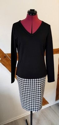 Schickes Enges Kleid Schwarz-weiß Gr. M Neuwertig