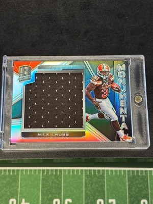 2018 Panini Spectra Nick Chubb Monumenta Prizm Memorabilia Patch #8 /199