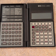 HP 28C Scientific Programmable Handheld Calculator w/ Leather Case, LCD Display