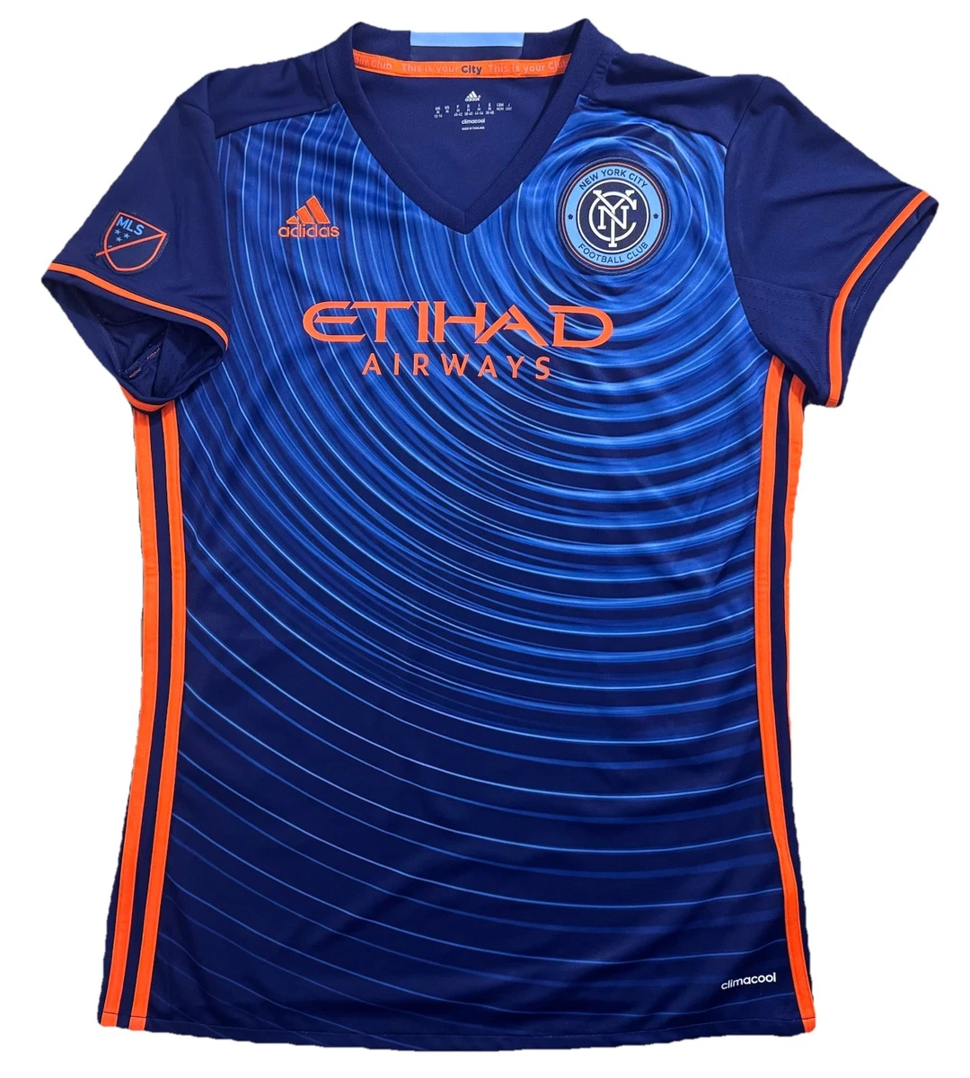 M【超希少・新品未使用】MLSニューヨーク・シティFC アディダス M Youth adidas Light Blue New York City FC 2021 Bronx Blue Kit