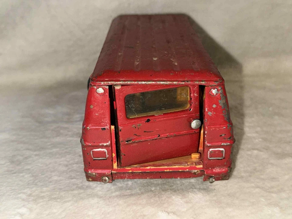 Dodge Street Van ERTL 70 de colección rojo/amarillo diecast ventana trasera burbuja Foto 3 de 4