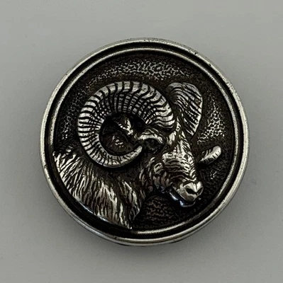 BELTS N THINGS Circle Ram Single Screw Concho 28mm Quality Craft Leather V76