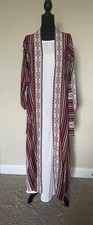 Women 2 Pcs Traditional Open Front Abaya Size Xs/S New