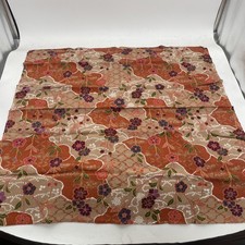 VTG Japanese Scarf Wall Hanging Kourin Cherimen 100 Rayon Fabric Asian