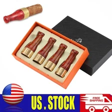 Galiner Golden Pure Copper Cigar Holder Mouthpiece Nozzle 4 Sizes Red Gift Box