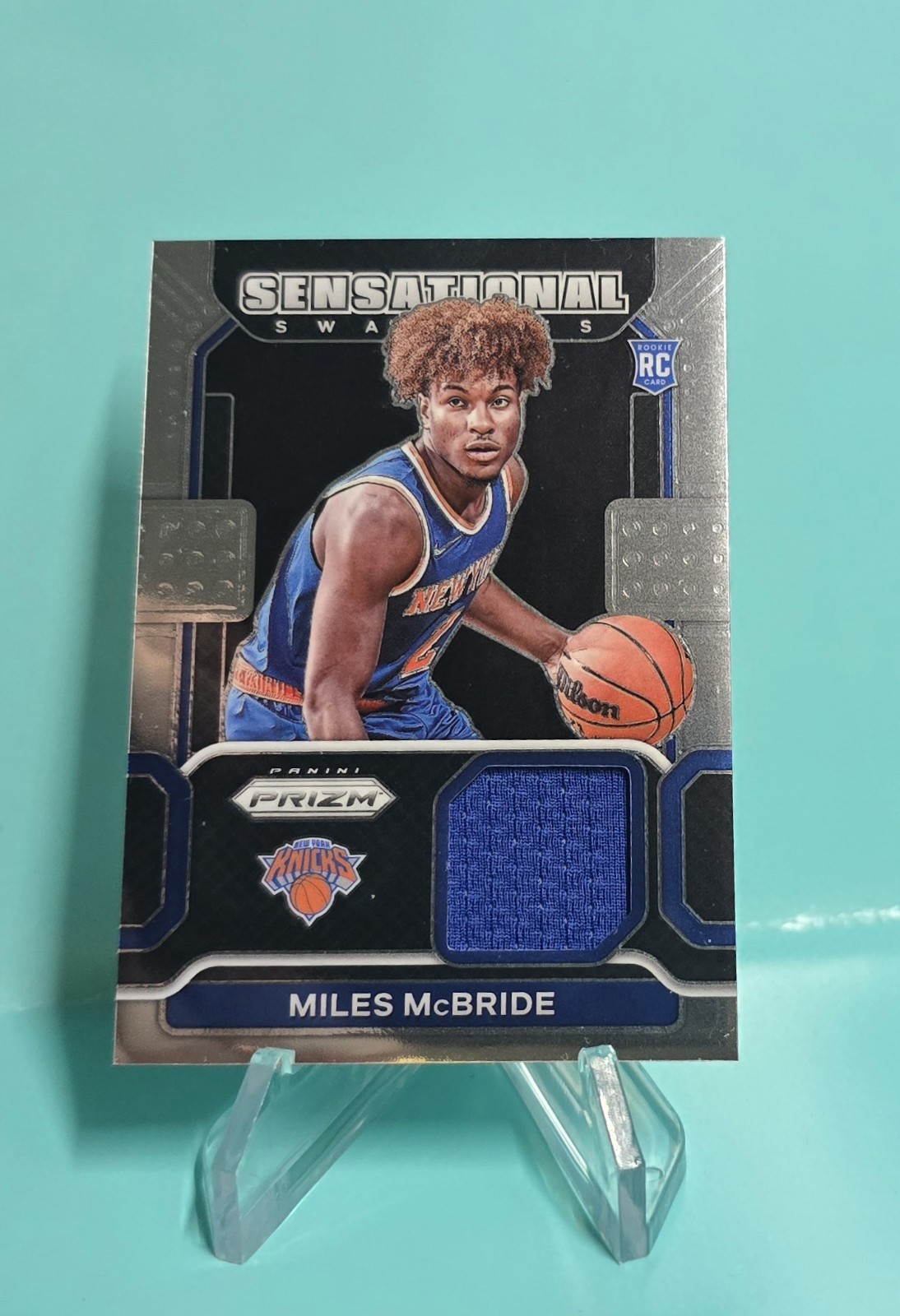 2021-22 Panini Prizm Miles McBride RC #SW-MMC - Sensational Swatches - Knicks