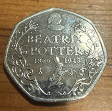 2016 Beatrix Potter 150th Anniversary 50p Coin. RARE. Excellent condition.