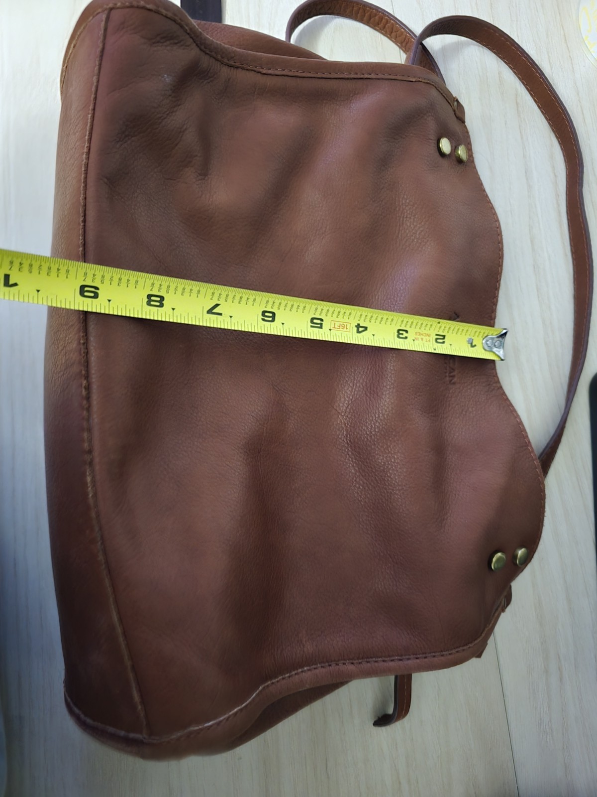 american leather co. lenox triple entry Tote/satchel Bag Brown