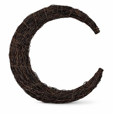 Crescent Moon Wreath Twig Base 12in Rustic Wreath Frame Front Door Decor