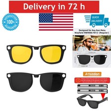 HIBLOKS Polarized Clip for Ray-Ban Meta Wayfarer RW4006/RW4012