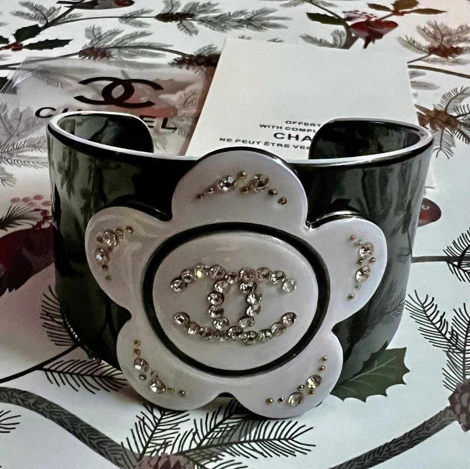 Schwarz Weiß Chanel Beauty VIP Gift Armband Armreif Armring Armschmuck Armspange - Bild 2 von 4