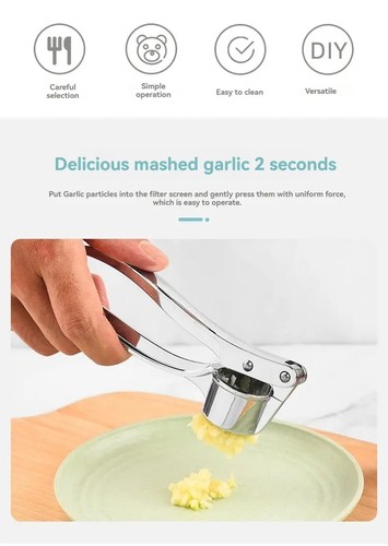 Garlic Press NEW Heavy Duty Garlic Crusher Kitchen Utensils - Picture 7 of 17