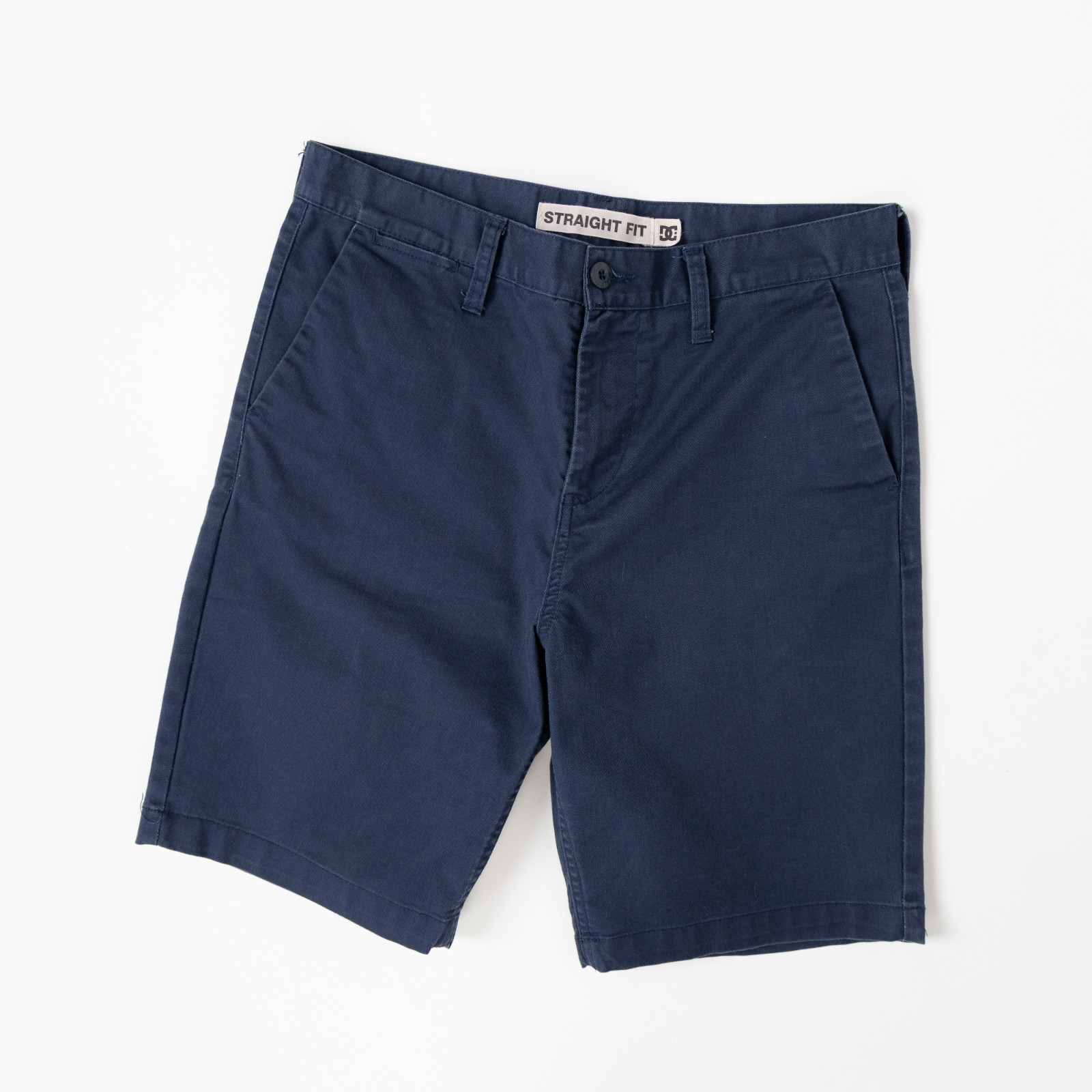 DC Shoes Hombres Calce Recto Chino Pantalones Cortos Azul Skate Casual Algodó...